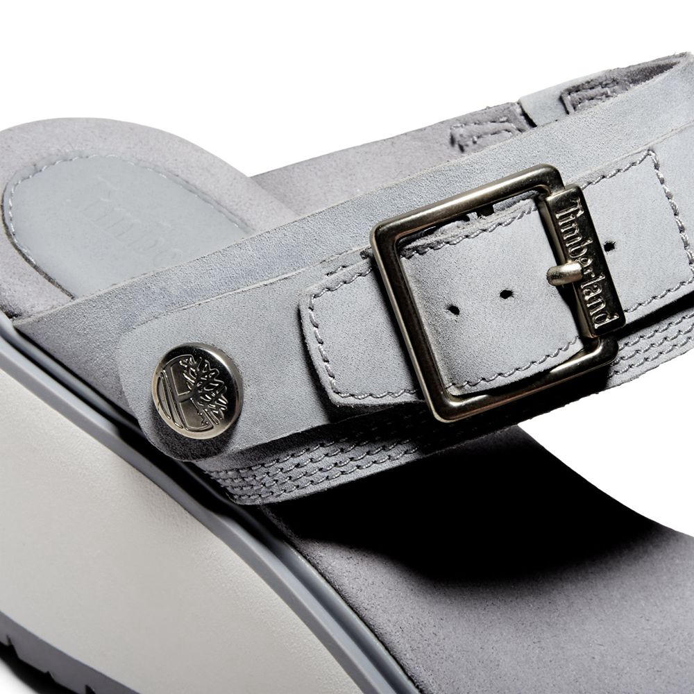 Sandálias Feminino - Timberland Koralyn Wedge - XRIHT6132 - Cinzentas/Branco